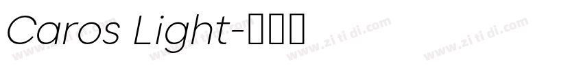 Caros Light字体转换